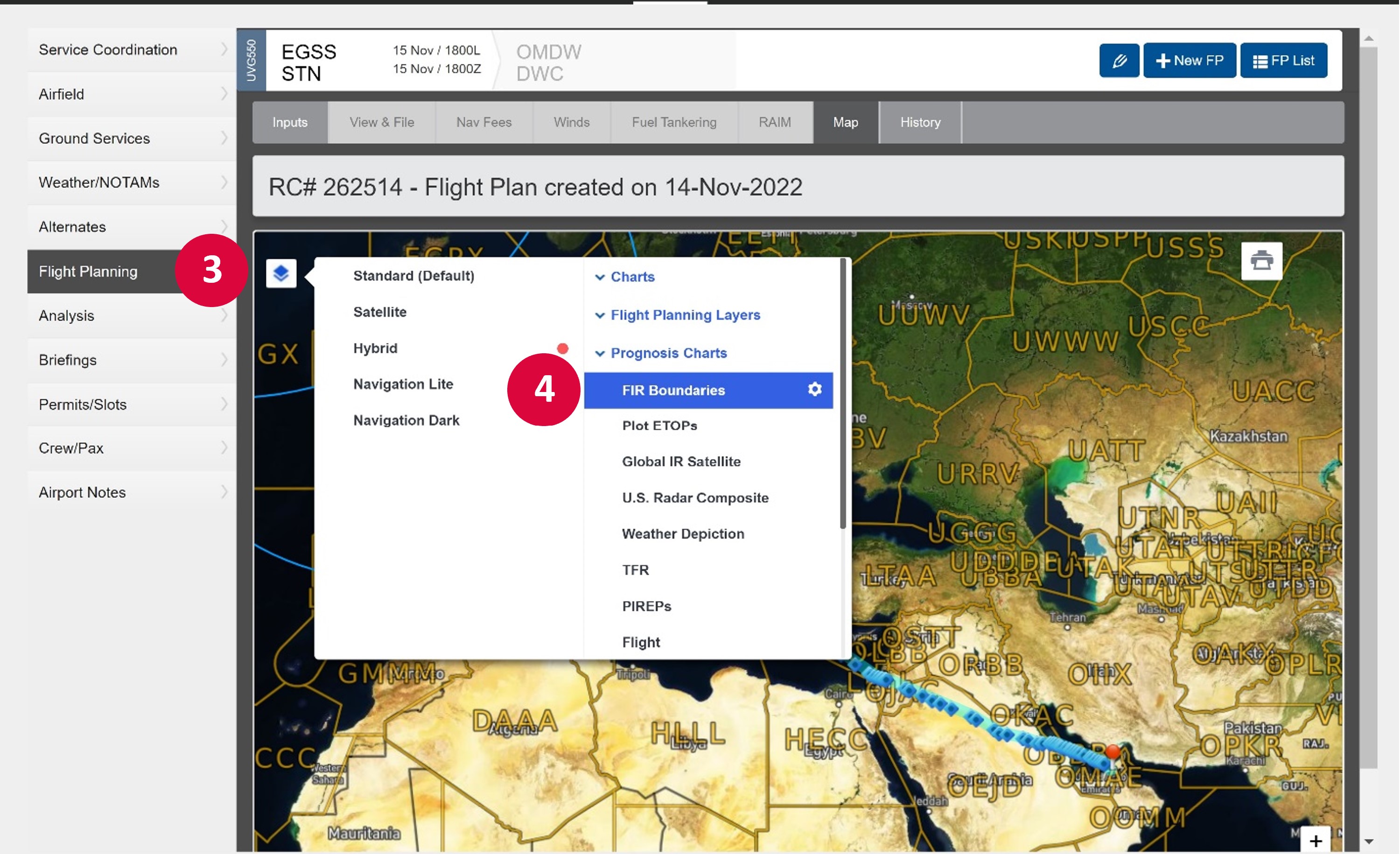 FIR Boundary Avoidance in Flight Planning – Knowledge Base